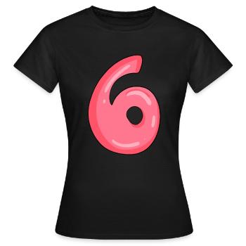 Nummer 6 - Frauen T-Shirt - Schwarz - Vorne - AI Model Female 172 dark (172cm)