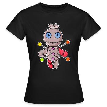 Voodoo doll - Women's T-Shirt - black - Front - AI Model Female 172 dark (172cm)