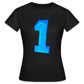 Zahl 1 Nummer - Frauen T-Shirt - Schwarz - Vorne - AI Model Female 172 dark (172cm)