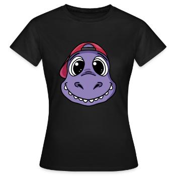 Dinosaures - T-shirt Femme - noir - Devant - AI Model Female 172 dark (172cm)