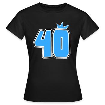 40 - Women's T-Shirt - black - Front - AI Model Female 172 dark (172cm)