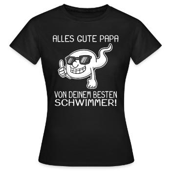 Alles gute Papa Vatertag Geschenk - Frauen T-Shirt - Schwarz - Vorne - AI Model Female 172 dark (172cm)