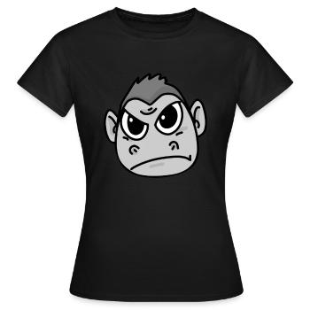 Gorille en colère - T-shirt Femme - noir - Devant - AI Model Female 172 dark (172cm)