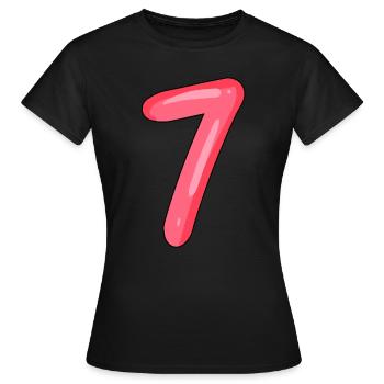 Number 7 - Number 7 - Women's T-Shirt - black - Front - AI Model Female 172 dark (172cm)