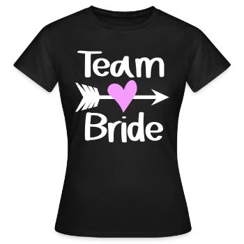 Team Bride - Women's T-Shirt - black - Front - AI Model Female 172 dark (172cm)