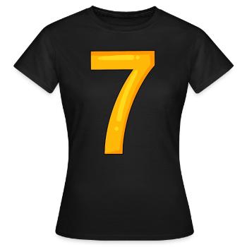 Number 7 - Number 7 - Women's T-Shirt - black - Front - AI Model Female 172 dark (172cm)