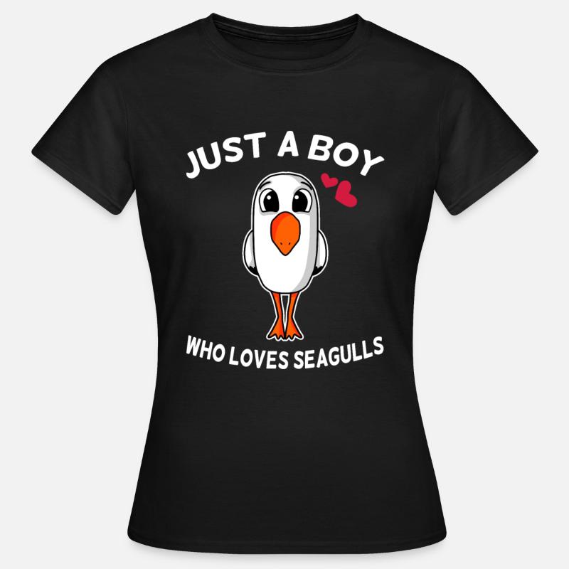 Möwe - Frauen T-Shirt - Schwarz