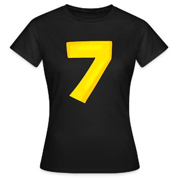 Number 7 - Number 7 - Women's T-Shirt - black - Front - AI Model Female 172 dark (172cm)