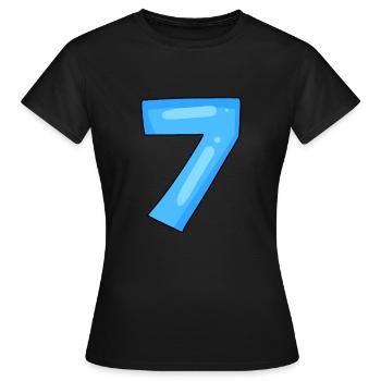 Nummer 7 - Frauen T-Shirt - Schwarz - Vorne - AI Model Female 172 dark (172cm)