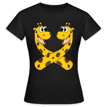 Giraffes Giraffe - Women's T-Shirt - black - Front - AI Model Female 172 dark (172cm)