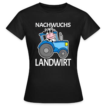 Nachwuchs Landwirt Traktor Geschenk - Frauen T-Shirt - Schwarz - Vorne - AI Model Female 172 dark (172cm)