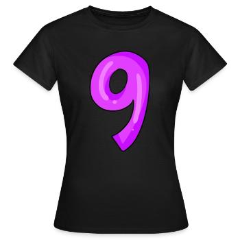 Nummer 9 - Frauen T-Shirt - Schwarz - Vorne - AI Model Female 172 dark (172cm)