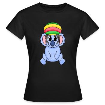 Rasta Koala - Frauen T-Shirt - Schwarz - Vorne - AI Model Female 172 dark (172cm)