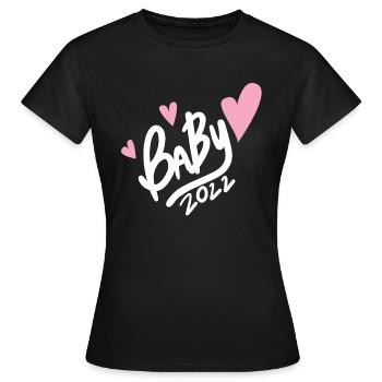 Baby 2022 - Newborn 2022 - Women's T-Shirt - black - Front - AI Model Female 172 dark (172cm)