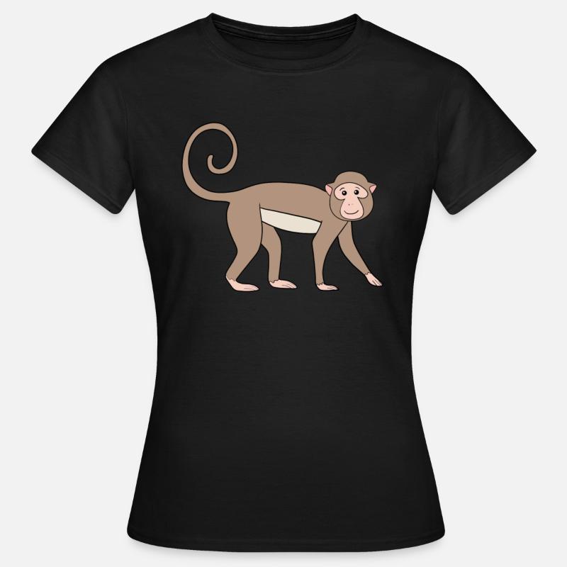 Büschelaffe Affe - Frauen T-Shirt - Schwarz