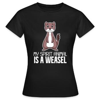 Weasel - Women's T-Shirt - black - Front - AI Model Female 172 dark (172cm)