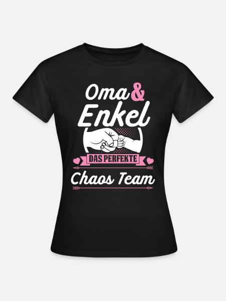 Oma & Enkel Das Perfekte Chaos Team Großmutter - Frauen T-Shirt - Schwarz