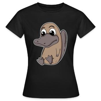 Platypus - Women's T-Shirt - black - Front - AI Model Female 172 dark (172cm)