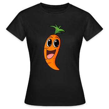 Carotte Carotte Carotte Légumes - T-shirt Femme - noir - Devant - AI Model Female 172 dark (172cm)