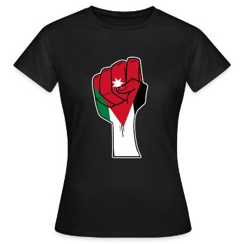 Jordanien - Frauen T-Shirt - Schwarz - Vorne - AI Model Female 172 dark (172cm)