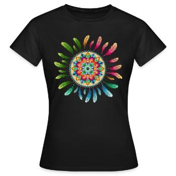 DreamCatch (Encâdessin - T-shirt Femme - noir - Devant - AI Model Female 172 dark (172cm)