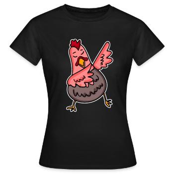 Dabbing Dab Poulet - T-shirt Femme - noir - Devant - AI Model Female 172 dark (172cm)