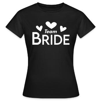 Team Bride - Women's T-Shirt - black - Front - AI Model Female 172 dark (172cm)