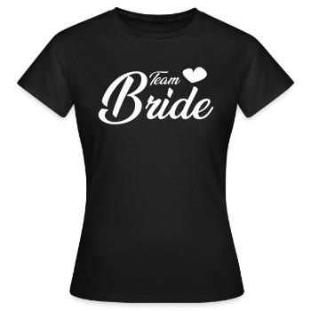 Team Bride - Women's T-Shirt - black - Front - AI Model Female 172 dark (172cm)