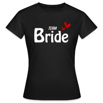 Team Bride - Women's T-Shirt - black - Front - AI Model Female 172 dark (172cm)
