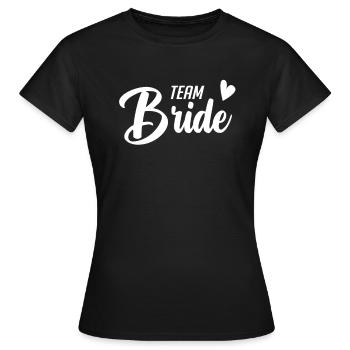 Team Bride - Women's T-Shirt - black - Front - AI Model Female 172 dark (172cm)