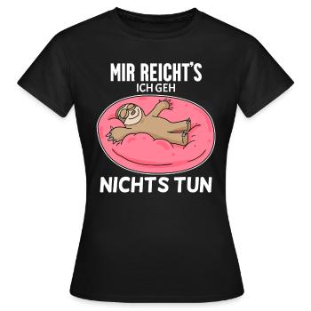 Nichts tun - Frauen T-Shirt - Schwarz - Vorne - AI Model Female 172 dark (172cm)