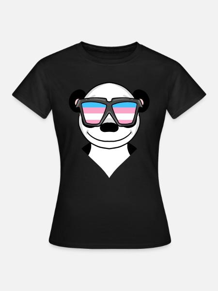 Cadeau de panda transsexuel transgenre - T-shirt Femme - noir