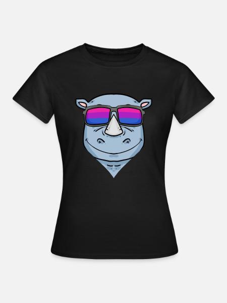 Bisexuell Nashorn Geschenk - Frauen T-Shirt - Schwarz