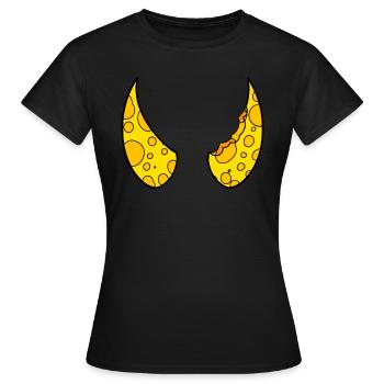 Cornes du diable Cornes en fromage - T-shirt Femme - noir - Devant - AI Model Female 172 dark (172cm)