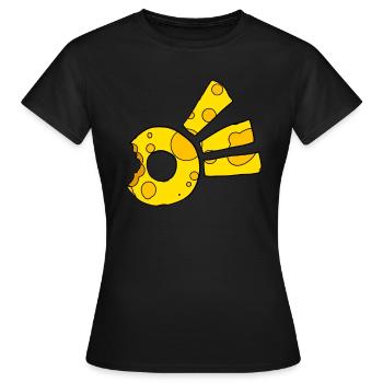 Käse Komet Symbol - Frauen T-Shirt - Schwarz - Vorne - AI Model Female 172 dark (172cm)