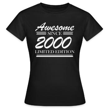 2000 - Vintage 2000 - Fantastic since 2000 - Women's T-Shirt - black - Front - AI Model Female 172 dark (172cm)