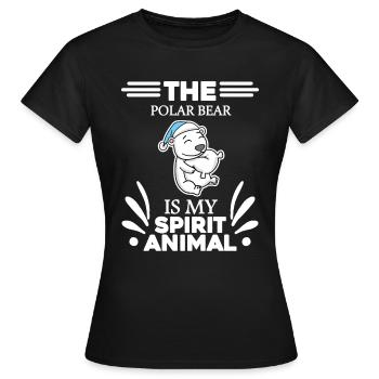 Ours polaire Ours polaire Ours polaire - T-shirt Femme - noir - Devant - AI Model Female 172 dark (172cm)