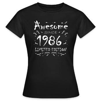 1986 - Born 1986 - Fantastic since 1986 - Women's T-Shirt - black - Front - AI Model Female 172 dark (172cm)