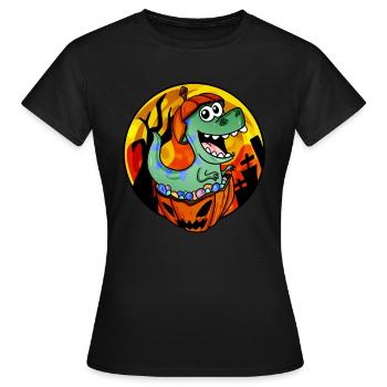 Dinosaure Halloween pour les enfants - T-shirt Femme - noir - Devant - AI Model Female 172 dark (172cm)