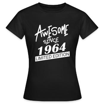 1964 - Né en 1964 - Fantastique depuis 1964 - T-shirt Femme - noir - Devant - AI Model Female 172 dark (172cm)