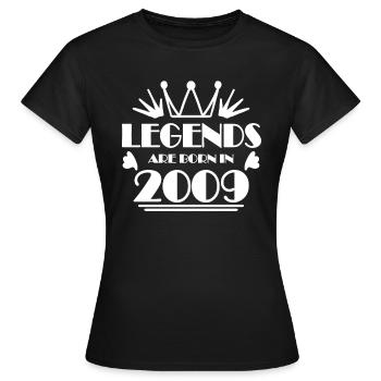 2009 - Jahrgang 2009 - Frauen T-Shirt - Schwarz - Vorne - AI Model Female 172 dark (172cm)