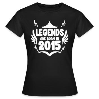 2015 - Jahrgang 2015 - Baujahr 2015 Geschenk - Frauen T-Shirt - Schwarz - Vorne - AI Model Female 172 dark (172cm)