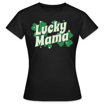 St. Patrick’s Day Gift Shamrock Irish Women - Women's T-Shirt - black - Front - AI Model Female 172 dark (172cm)