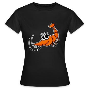 Crevettes - T-shirt Femme - noir - Devant - AI Model Female 172 dark (172cm)