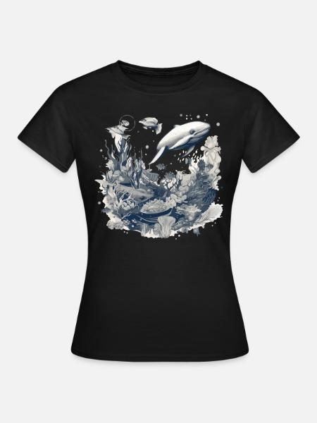 Der Wal - Frauen T-Shirt - Schwarz
