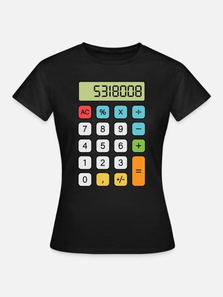 Calculatrice de Boobies - T-shirt Femme - noir