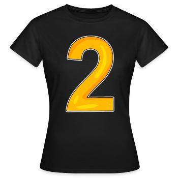 2 - Frauen T-Shirt - Schwarz - Vorne - AI Model Female 172 dark (172cm)