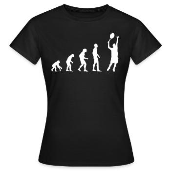 TENNIS TENNISSPIELER EVOLUTION - Frauen T-Shirt - Schwarz - Vorne - AI Model Female 172 dark (172cm)