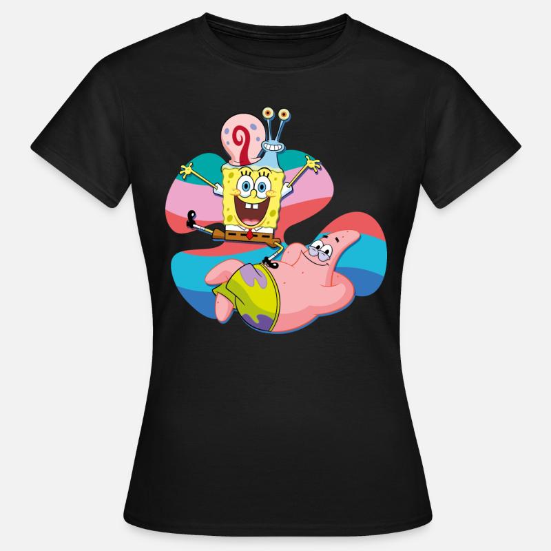 SpongeBob SquarePants SpongeBob, Gary and Patrick - Women's T-Shirt - black