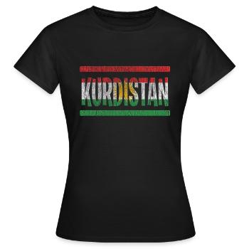 Kurdistan - Women's T-Shirt - black - Front - AI Model Female 172 dark (172cm)